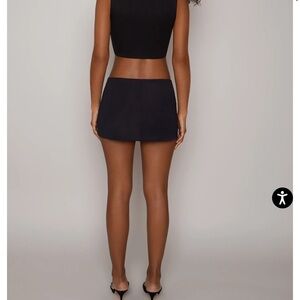 Danielle guizio micro mini black skirt Size M